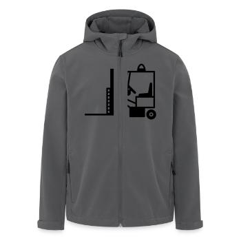 Gabelstapler - Recycelte Männer Softshell-Jacke von Stanley/Stella - Anthrazit - Vorne - AI Model Male 185 light (185cm)
