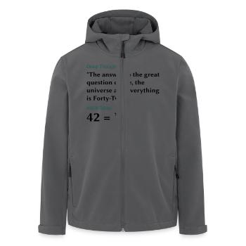 42 = * - Recycelte Männer Softshell-Jacke von Stanley/Stella - Anthrazit - Vorne - AI Model Male 185 light (185cm)
