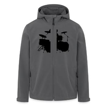 Schlagzeuger Drummer - Recycelte Männer Softshell-Jacke von Stanley/Stella - Anthrazit - Vorne - AI Model Male 185 light (185cm)