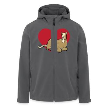 Ich liebe Pferde - Pferd mit Herz - Recycelte Männer Softshell-Jacke von Stanley/Stella - Anthrazit - Vorne - AI Model Male 185 light (185cm)