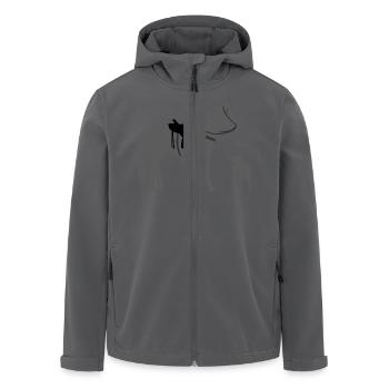 Hund und Pferd - Westernreiter - Recycelte Männer Softshell-Jacke von Stanley/Stella - Anthrazit - Vorne - AI Model Male 185 light (185cm)
