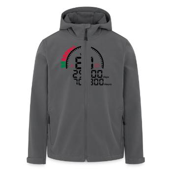 Gegen Jubiläum Jahre 80 Jahre - Recycelte Männer Softshell-Jacke von Stanley/Stella - Anthrazit - Vorne - AI Model Male 185 light (185cm)