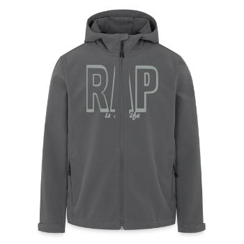 rap is my life - Recycelte Männer Softshell-Jacke von Stanley/Stella - Anthrazit - Vorne - AI Model Male 185 light (185cm)