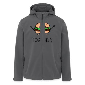 Better Together Partnerlook (Part2) Burger - Recycelte Männer Softshell-Jacke von Stanley/Stella - Anthrazit - Vorne - AI Model Male 185 light (185cm)