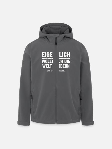 Lustige Sprüche, Geschenk zB Geburtstag, Nerd - Recycelte Männer Softshell-Jacke von Stanley/Stella - Anthrazit