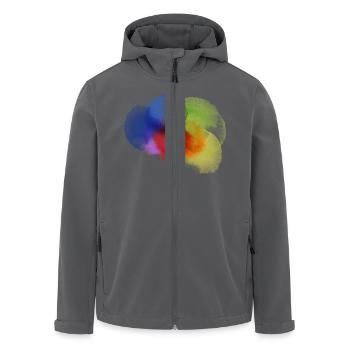 Farbklecks - Recycelte Männer Softshell-Jacke von Stanley/Stella - Anthrazit - Vorne - AI Model Male 185 light (185cm)