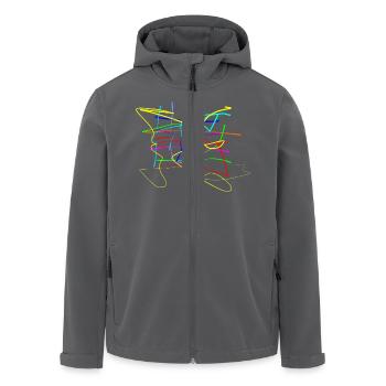 Buntes zum Quadrat - Recycelte Männer Softshell-Jacke von Stanley/Stella - Anthrazit - Vorne - AI Model Male 185 light (185cm)