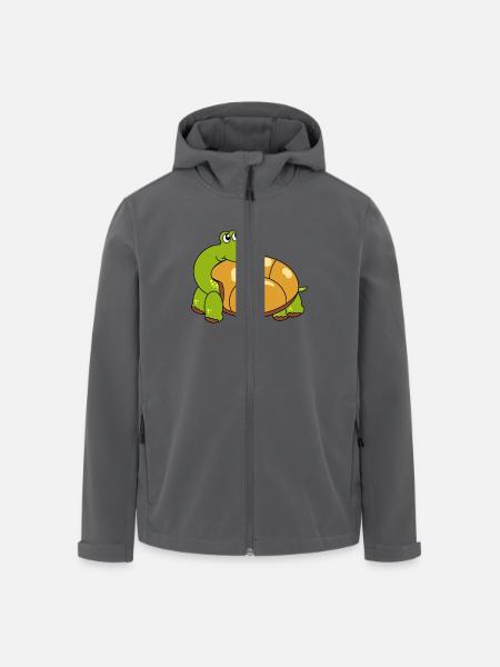 Schildkröte - Recycelte Männer Softshell-Jacke von Stanley/Stella - Anthrazit