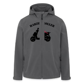 Harzer Roller - Recycelte Männer Softshell-Jacke von Stanley/Stella - Anthrazit - Vorne - AI Model Male 185 light (185cm)