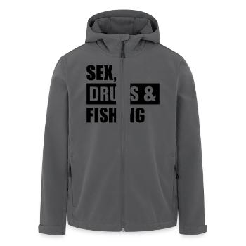 Angeln - Recycelte Männer Softshell-Jacke von Stanley/Stella - Anthrazit - Vorne - AI Model Male 185 light (185cm)