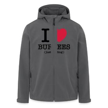 I (Heart) Burpees (Just Kidding) - Recycelte Männer Softshell-Jacke von Stanley/Stella - Anthrazit - Vorne - AI Model Male 185 light (185cm)
