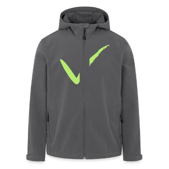 Pinselstrich Haken - Recycelte Männer Softshell-Jacke von Stanley/Stella - Anthrazit - Vorne - AI Model Male 185 light (185cm)