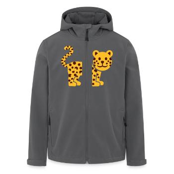 Leopard - Recycelte Männer Softshell-Jacke von Stanley/Stella - Anthrazit - Vorne - AI Model Male 185 light (185cm)