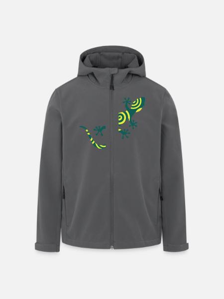 Gecko - Recycelte Männer Softshell-Jacke von Stanley/Stella - Anthrazit