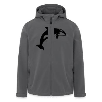 Wal - Recycelte Männer Softshell-Jacke von Stanley/Stella - Anthrazit - Vorne - AI Model Male 185 light (185cm)
