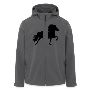 Pferd - Recycelte Männer Softshell-Jacke von Stanley/Stella - Anthrazit - Vorne - AI Model Male 185 light (185cm)