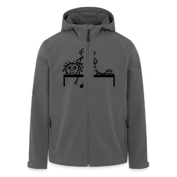 Physiotherapie Physiotherapeut - Recycelte Männer Softshell-Jacke von Stanley/Stella - Anthrazit - Vorne - AI Model Male 185 light (185cm)