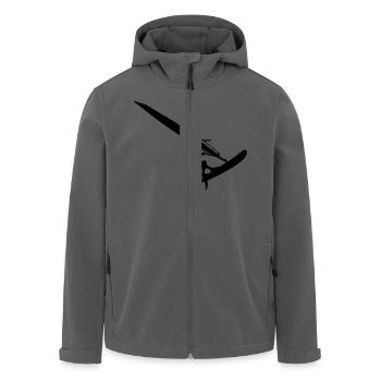 Windsurfer (Vector) - Recycelte Männer Softshell-Jacke von Stanley/Stella - Anthrazit - Vorne - AI Model Male 185 light (185cm)