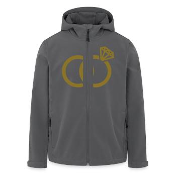 Eheringe - Recycelte Männer Softshell-Jacke von Stanley/Stella - Anthrazit - Vorne - AI Model Male 185 light (185cm)