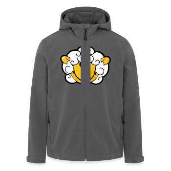 Smiley Sheep - Recycelte Männer Softshell-Jacke von Stanley/Stella - Anthrazit - Vorne - AI Model Male 185 light (185cm)