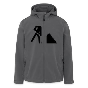 baustelle icon - Recycelte Männer Softshell-Jacke von Stanley/Stella - Anthrazit - Vorne - AI Model Male 185 light (185cm)