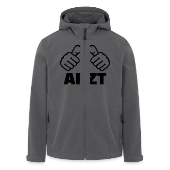 Arzt - Recycelte Männer Softshell-Jacke von Stanley/Stella - Anthrazit - Vorne - AI Model Male 185 light (185cm)