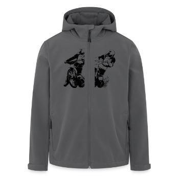 Speedway Racing - Recycelte Männer Softshell-Jacke von Stanley/Stella - Anthrazit - Vorne - AI Model Male 185 light (185cm)