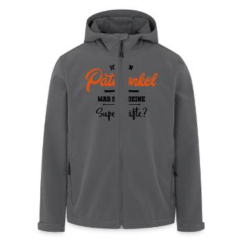 patenonkel superkraefte lustig - Recycelte Männer Softshell-Jacke von Stanley/Stella - Anthrazit - Vorne - AI Model Male 185 light (185cm)