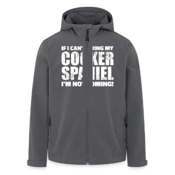 Cocker Spaniel - Recycelte Männer Softshell-Jacke von Stanley/Stella - Anthrazit - Vorne - AI Model Male 185 light (185cm)