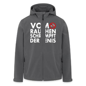 Vom rauchen schrumpft der penis - Recycelte Männer Softshell-Jacke von Stanley/Stella - Anthrazit - Vorne - AI Model Male 185 light (185cm)
