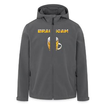 Bräutigam Bierkrug - Recycelte Männer Softshell-Jacke von Stanley/Stella - Anthrazit - Vorne - AI Model Male 185 light (185cm)