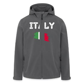 Italien Italienische Flagge - Recycelte Männer Softshell-Jacke von Stanley/Stella - Anthrazit - Vorne - AI Model Male 185 light (185cm)