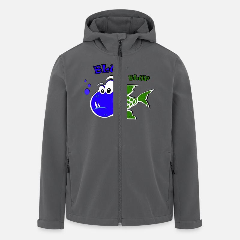 Blup Blup PG Fish - Men’s Recycled Softshell Jacket by Stanley/Stella - anthracite