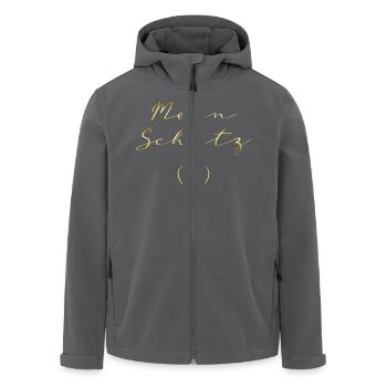 Mein Schatz gold - Recycelte Männer Softshell-Jacke von Stanley/Stella - Anthrazit - Vorne - AI Model Male 185 light (185cm)