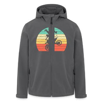 Motocross MX Supercross Enduro Dirt Bike - Recycelte Männer Softshell-Jacke von Stanley/Stella - Anthrazit - Vorne - AI Model Male 185 light (185cm)