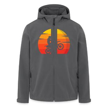 Motocross MX Supercross Enduro Dirt Bike - Recycelte Männer Softshell-Jacke von Stanley/Stella - Anthrazit - Vorne - AI Model Male 185 light (185cm)