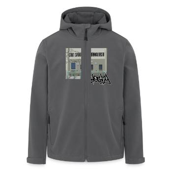 Giesing // Illustration - Recycelte Männer Softshell-Jacke von Stanley/Stella - Anthrazit - Vorne - AI Model Male 185 light (185cm)