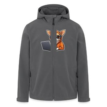 Chihuahua Nerd - Recycelte Männer Softshell-Jacke von Stanley/Stella - Anthrazit - Vorne - AI Model Male 185 light (185cm)