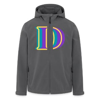 Mehrfarbiger Buchstabe d – originelle Geschenkidee - Recycelte Männer Softshell-Jacke von Stanley/Stella - Anthrazit - Vorne - AI Model Male 185 light (185cm)