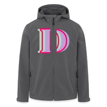 Mehrfarbiger Buchstabe d – originelle Geschenkidee - Recycelte Männer Softshell-Jacke von Stanley/Stella - Anthrazit - Vorne - AI Model Male 185 light (185cm)