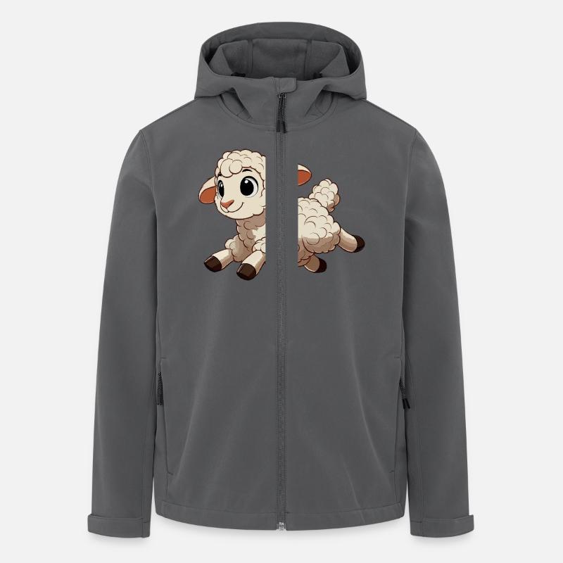 Lamm-Sprünge - Recycelte Männer Softshell-Jacke von Stanley/Stella - Anthrazit