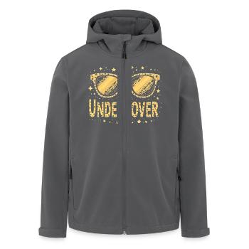 Lustige Sonnenbrille und Undercover Speech Kostüm - Recycelte Männer Softshell-Jacke von Stanley/Stella - Anthrazit - Vorne - AI Model Male 185 light (185cm)
