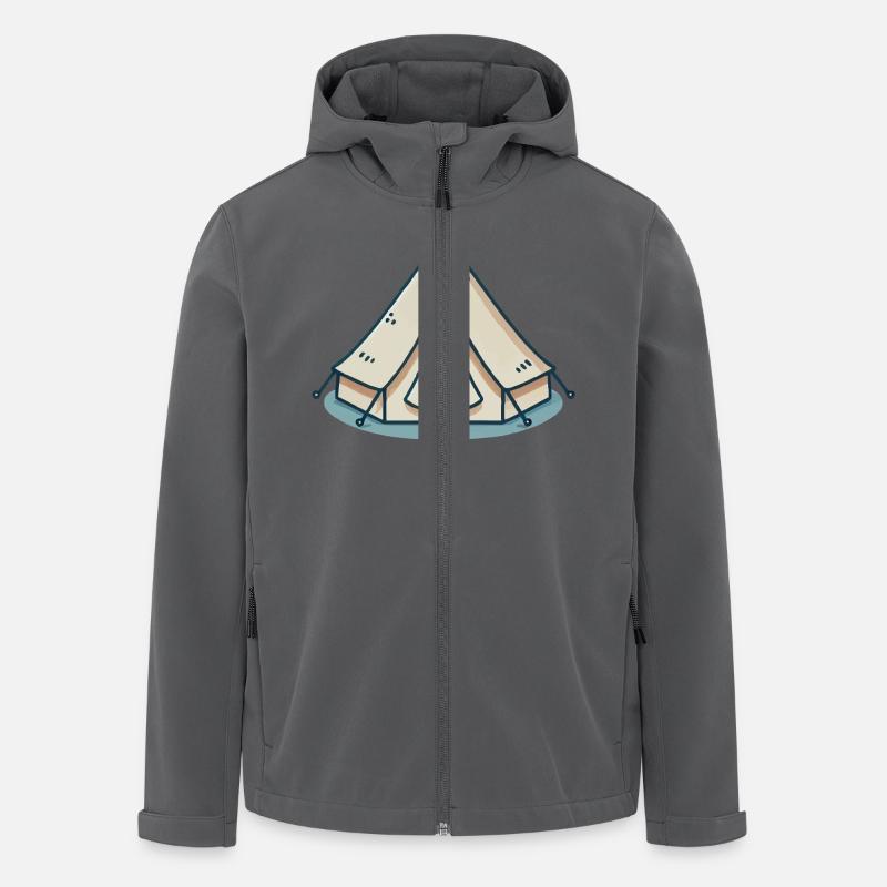 zelt - Recycelte Männer Softshell-Jacke von Stanley/Stella - Anthrazit