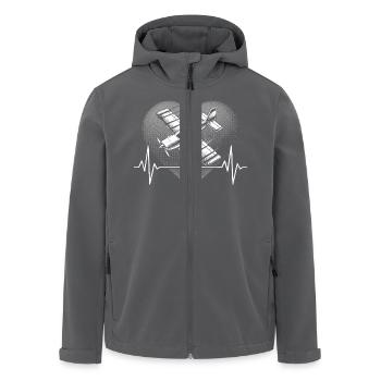 Herzschlag Modellflug - Recycelte Männer Softshell-Jacke von Stanley/Stella - Anthrazit - Vorne - AI Model Male 185 light (185cm)