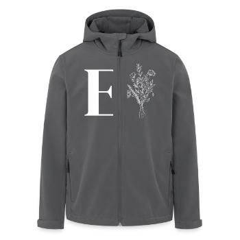 Minimalistische Blumen - Recycelte Männer Softshell-Jacke von Stanley/Stella - Anthrazit - Vorne - AI Model Male 185 light (185cm)