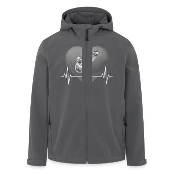 Herzschlag Skateboard Skater Sport Tricks - Recycelte Männer Softshell-Jacke von Stanley/Stella - Anthrazit - Vorne - AI Model Male 185 light (185cm)