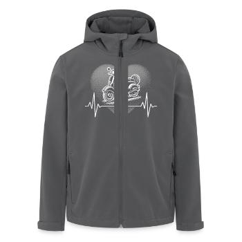 Moped Herzschlag - Recycelte Männer Softshell-Jacke von Stanley/Stella - Anthrazit - Vorne - AI Model Male 185 light (185cm)