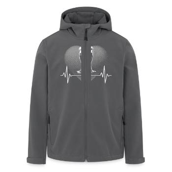 Bier Herzschlag Brauerei Party - Recycelte Männer Softshell-Jacke von Stanley/Stella - Anthrazit - Vorne - AI Model Male 185 light (185cm)