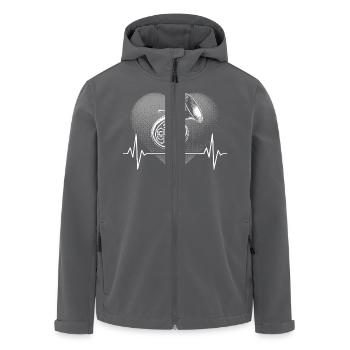 Herzschlag Tuba - Recycelte Männer Softshell-Jacke von Stanley/Stella - Anthrazit - Vorne - AI Model Male 185 light (185cm)