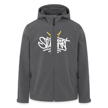 Stuttgart Graffiti - Recycelte Männer Softshell-Jacke von Stanley/Stella - Anthrazit - Vorne - AI Model Male 185 light (185cm)